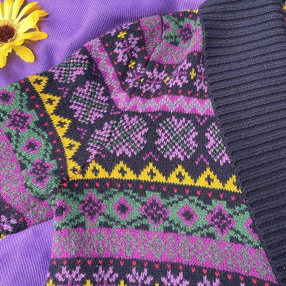 🌺 TALBOTS; Beautiful, Multi-Colored Open Front Cotton Sweater; Misses Size XL! - Picture 13 of 14